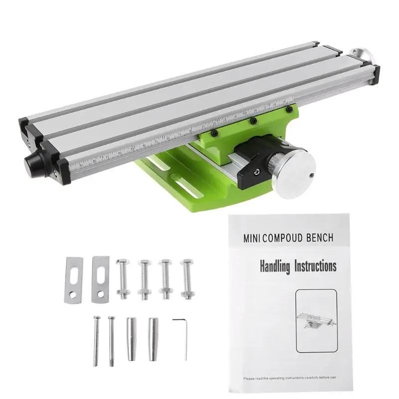 

Mini Milling Machine Work Table Vise Portable Compound Bench X-Y 2 Axis Adjustive Cross Slide Table for Bench Drill Press