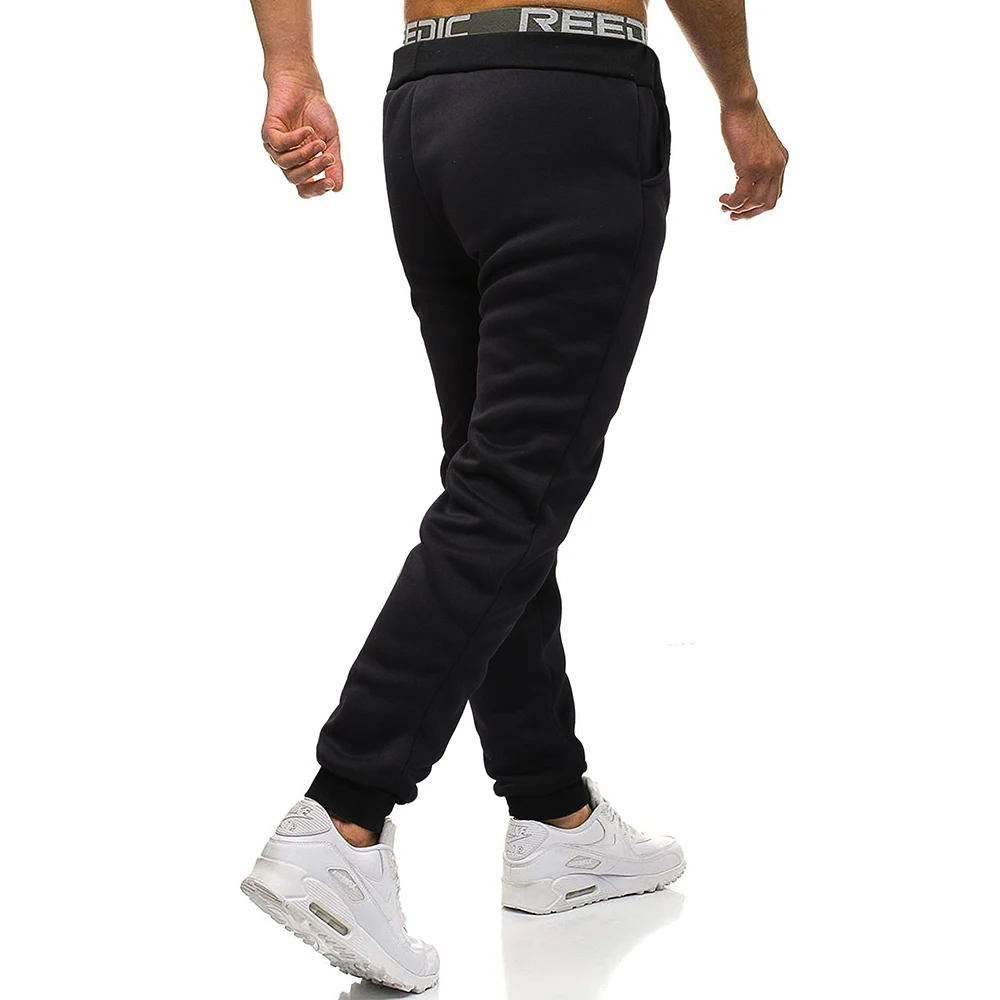 BINHIIRO мужские брюки хлопок Полная длина повседневные шнурок мужские брюки тренировочные брюки черные мужские фитнес-тренировки эластичные