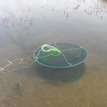 70 см детская игрушка, переносная круглая Складная Клетка для рыбы, игрушечный инструмент, рыба, Loach, креветка, 8 отверстий, ловушка для приманки