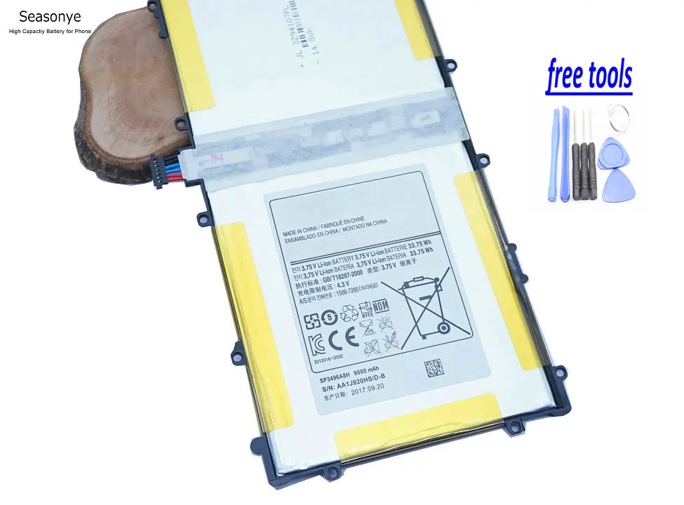 

Seasonye SP3496A8H 9000mAh Replacement Battery + Tools Tab for Samsung galaxy Tablet Google Nexus 10 N10 GT-P8110 P8110 HA32ARB