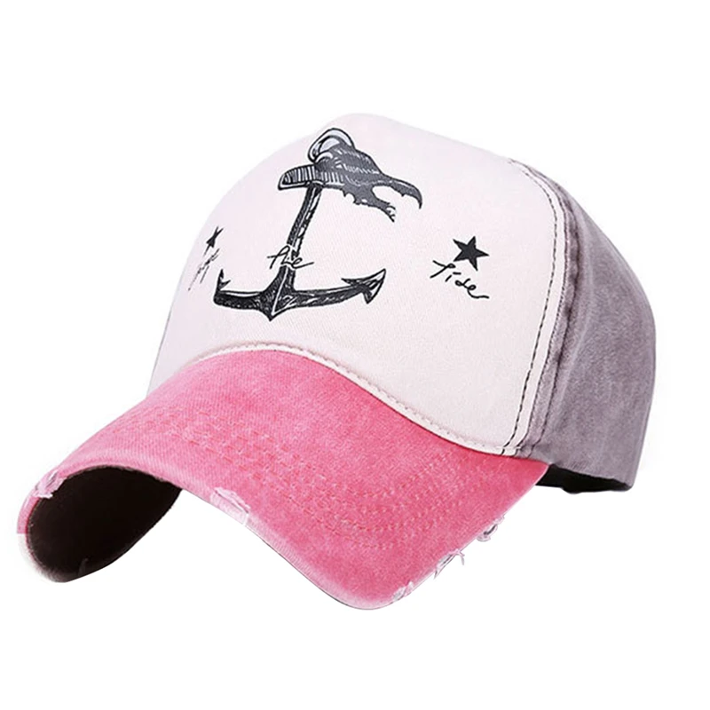 

Man Woman Couples Baseball Caps Cotton Blend Do Old Pirate Ship Anchor Sun Hat