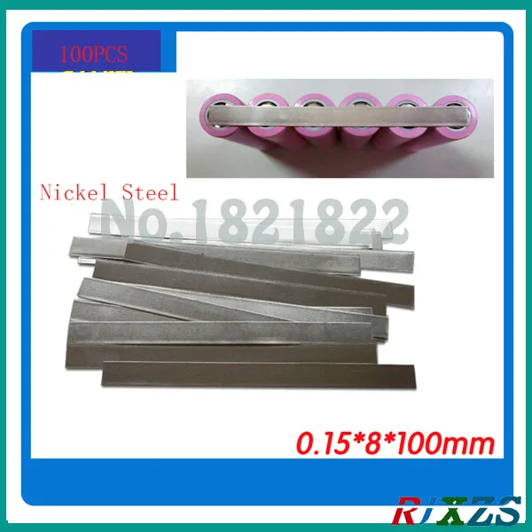 

0.1x5x100mm battery nickel steel welding tab panel solder tab 18650 welding with different size