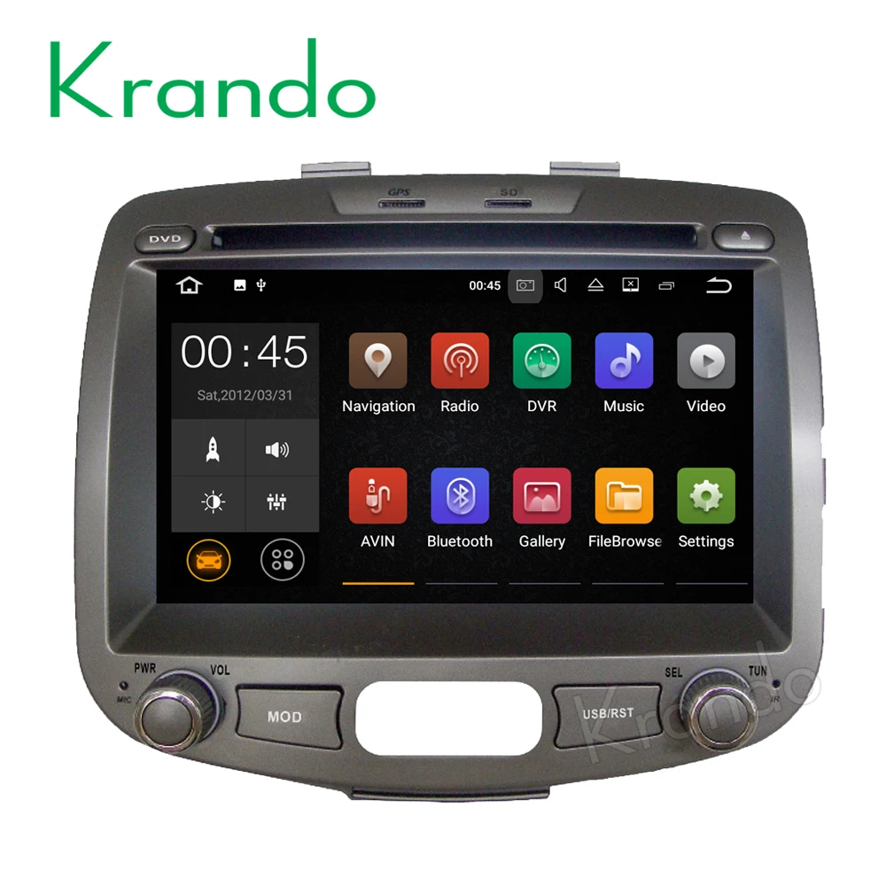 Автомобильная Мультимедийная система Krando 7 дюймов Android 9 0 dvd gps навигация для Hyundai