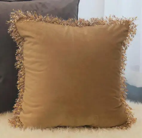 

New Velvet Cushion Cover Korean Pure Princess Wind fringe Cushion Side pillow Lace Ruffle case Cover home room sofa Dec FG941