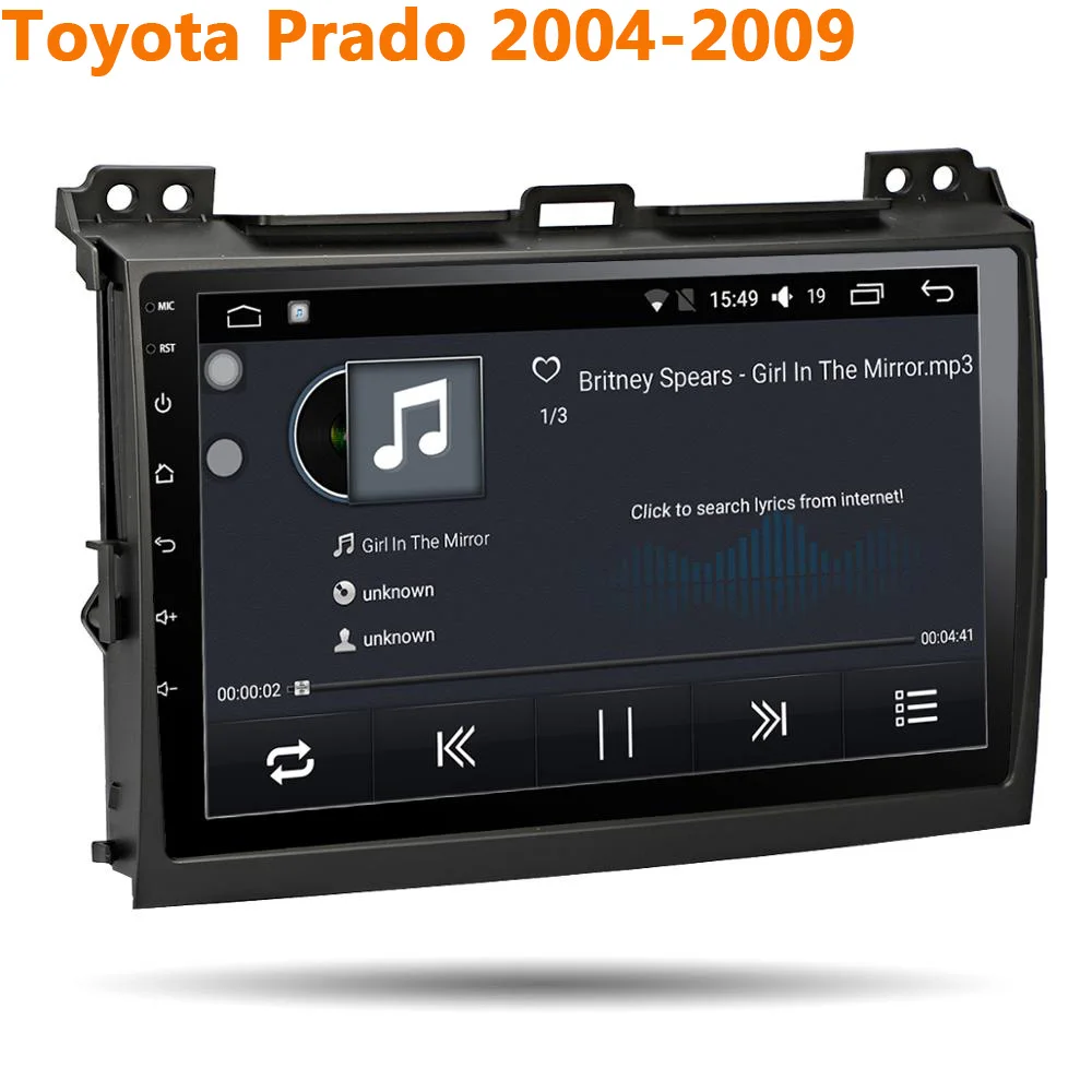 Android 8,1 9 В Автомагнитола 2Din Стерео Авторадио 2 Din Bluetooth Gps радио для Toyota Land Cruiser Prado 120 2004-2009 45