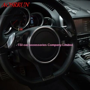 Image 4 - 3 colors optional steering wheel modified car special decorative circle for PORSCHE cayenne Panamera S 911 Boxster 3D sticker