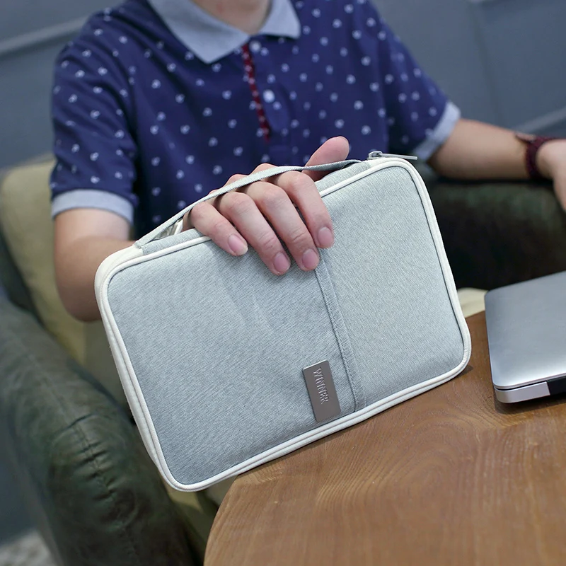 

Fashion men and women travel organizer passport holder card package waterproof file bag multi-pocket card package A705