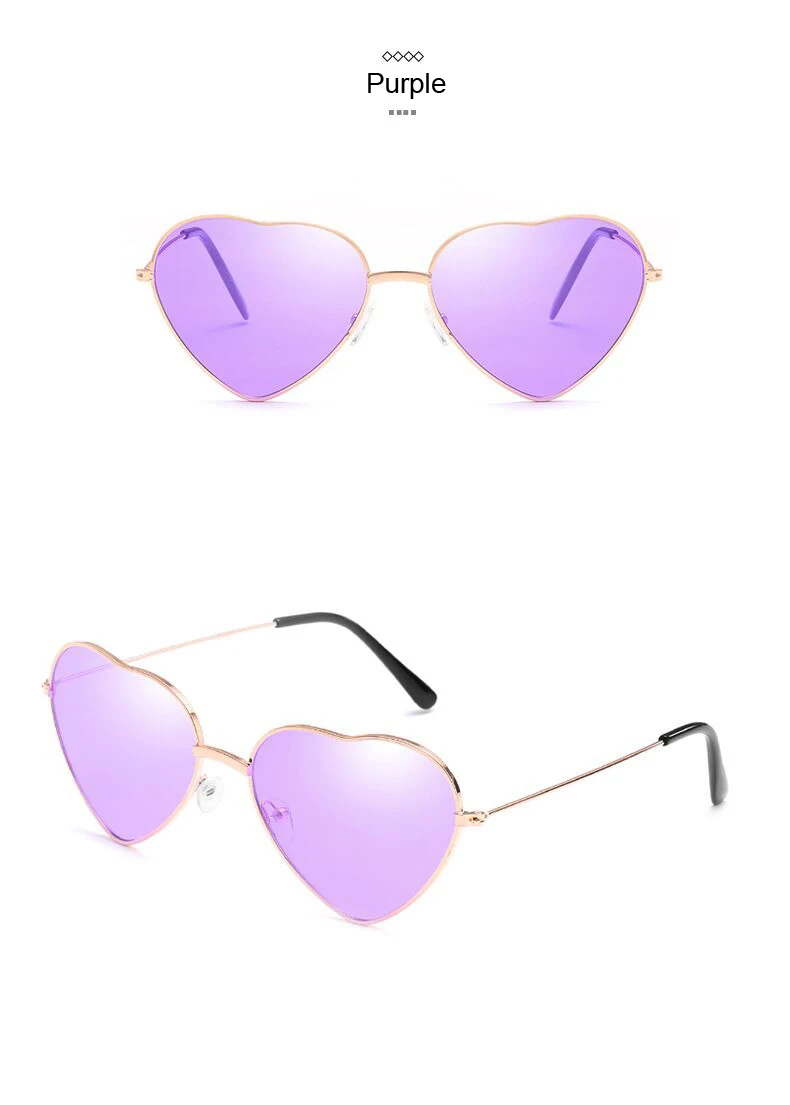 Женские солнцезащитные очки в форме сердца Для женщин Брендовая дизайнерская обувь мода любовь ясно океанские линзы розовый