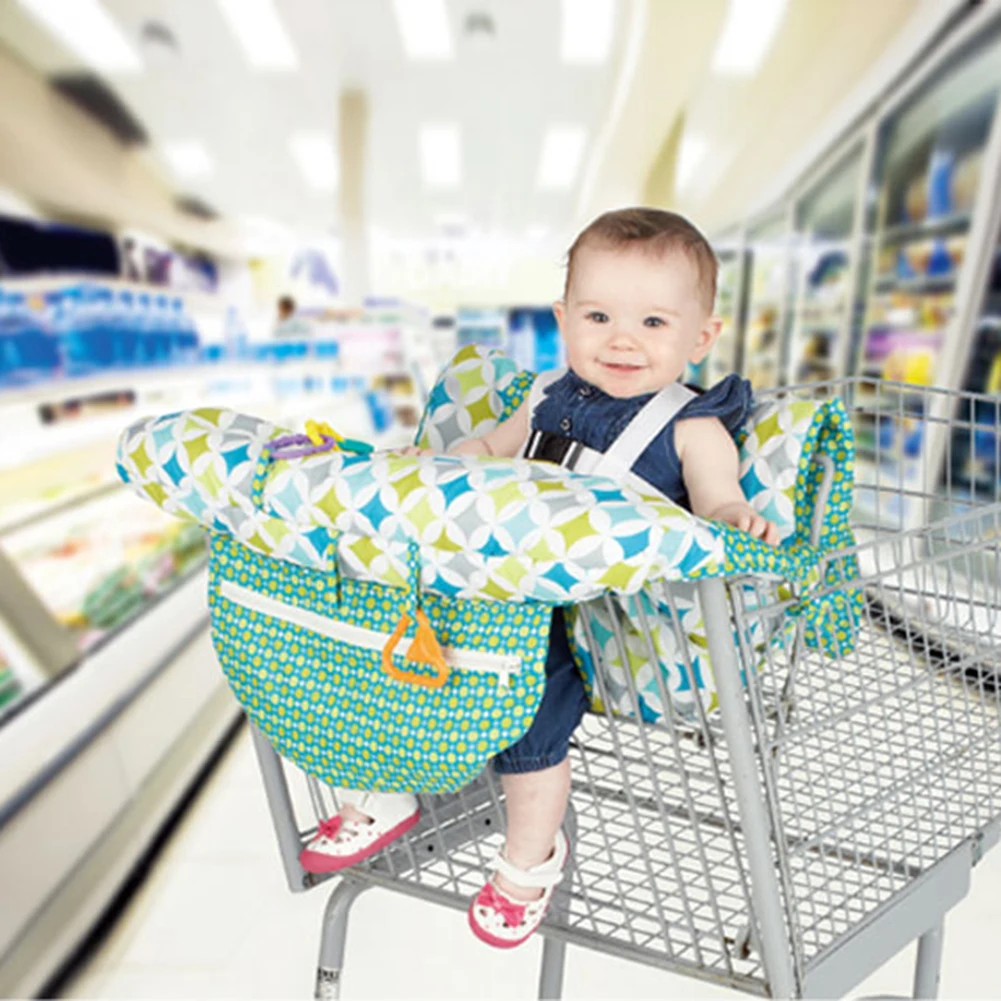 Детская тележка для супермаркета, защита для обеденного стула, антибактериальная безопасная подушка для путешествий, переносная подушка для покупок