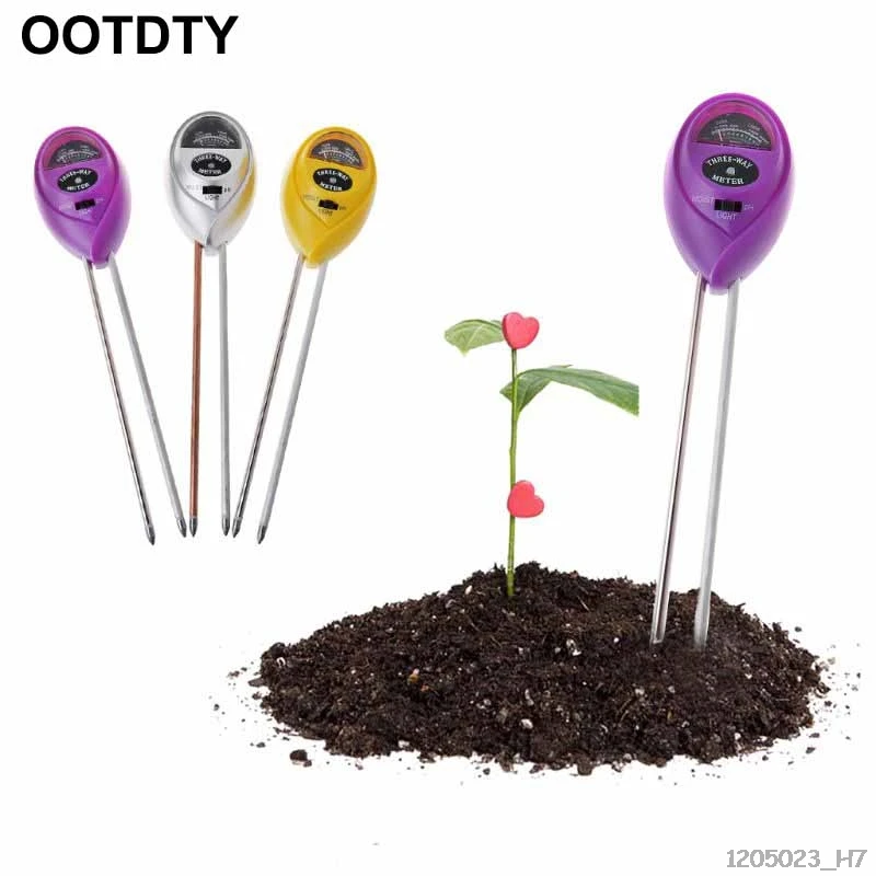 

3 in 1 Flowers Plant Soil PH Tester Moisture Light Meter Hydroponics Analyzer