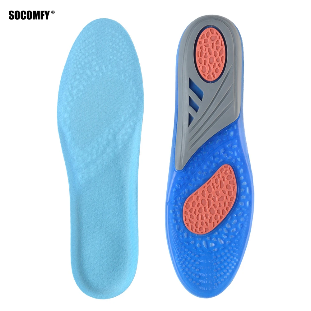 

SOCOMFY Gel Silicone Insoles Foot Care For Plantar Fasciitis And Heel Spur Running Sport Shoe Insoles Shock Absorptions
