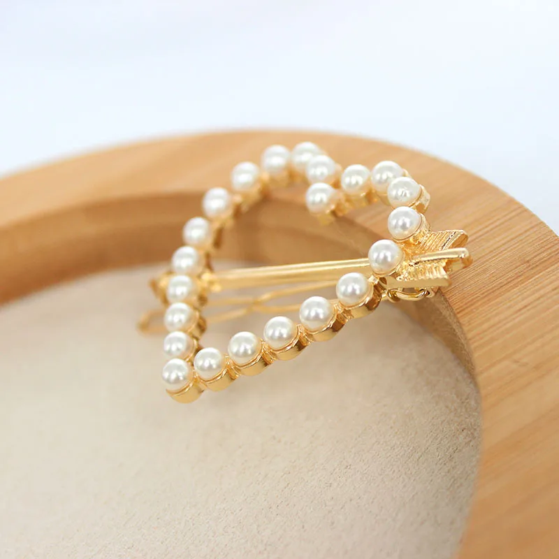 2019 Hot Sale Women Girls Elegant Pearl Geometric& hear Alloy Hair Clips Barrettes Hairpins Female Hair Styling Accessories F002 2019 Hot Sale Women Girls Elegant Pearl Geometric& hear Alloy Hair Clips Barrettes Hairpins Female Hair Styling Accessories F002