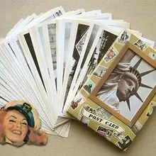 32 шт./компл. Винтаж архитектурный пейзаж дорожные карты комплект Почтовые открытки Набор Поздравительных подарочная карта