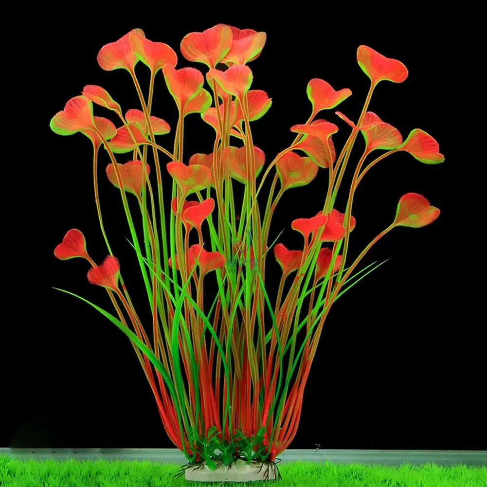 AsyPets Аквариум Искусственный в форме сердца пластик растение орнамент аквариумный Декор красочные водная трава-25
