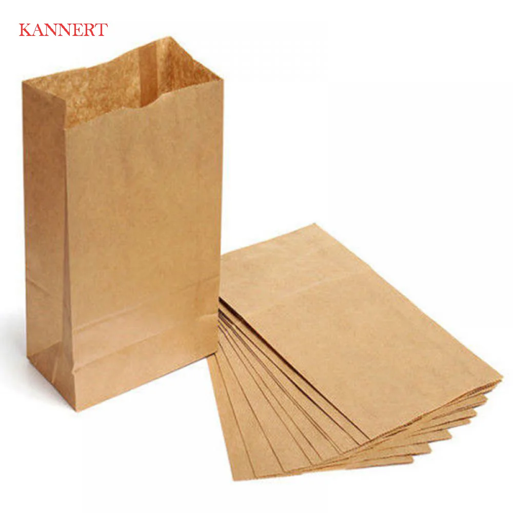 

KANNERT 10Pcs/set New Paper Bag Mini Stand Up 24x12.5x7cm Favor Open Top Gift Packing Paper Treat Gift Bag Wholesale Hot Sale