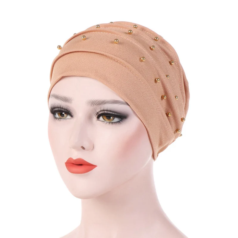 Новая женская мусульманская хиджаб шапка после химиотерапии шапка бини шарф Тюрбан головной убор - Цвет: KK