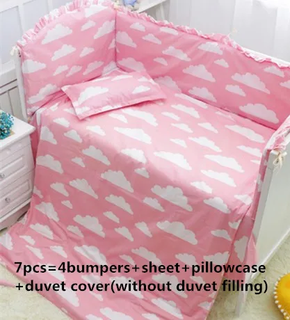 

Promotion! 6/7PCS Cartoon Baby bedding set baby bedding set baby bed sets Cot bumper , 120*60/120*70cm