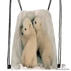 Custom polar-bear-cubs походная сумка на шнурке Cute Daypack Kids Satchel (черная спина) 31x40 cm #2018612-01-14