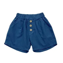 Одежда для малышей Шорты для малышей Новые летние капри корейские Детские однотонные Хлопчатобумажные Шорты повседневные штаны для мальчиков и девочек