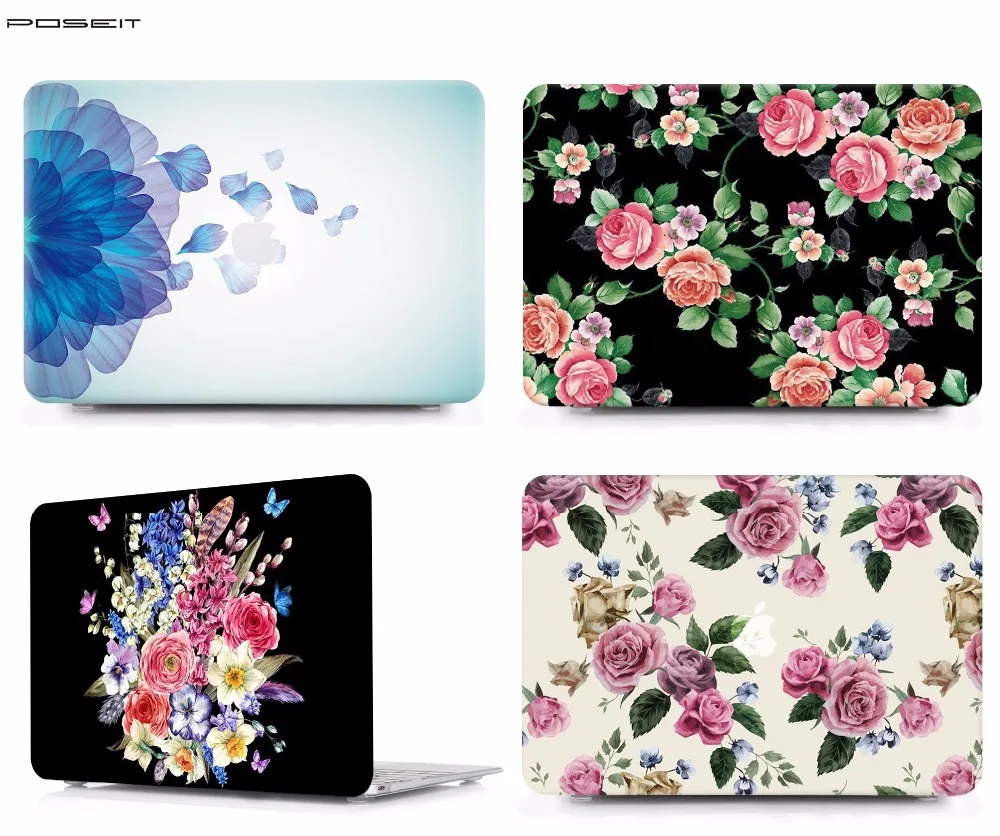 

Laptop Protective Hard Shell Case Keyboard Cover Skin Set For 11 13 15" Macbook Air A1466 A1369 Pro Retina Touch Bar A1706 A1708