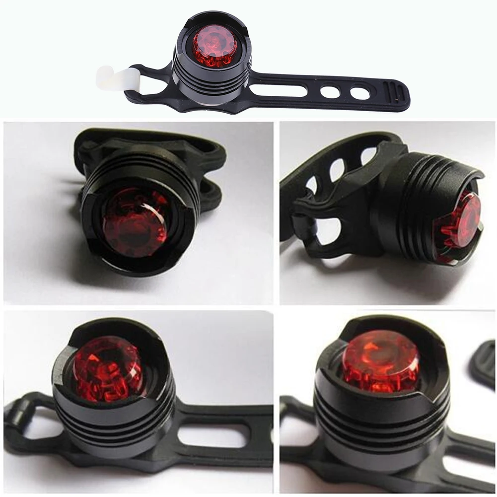 1PCS Bicycle Tail Light Aluminum Alloy Cased Tail Light Warning Rear