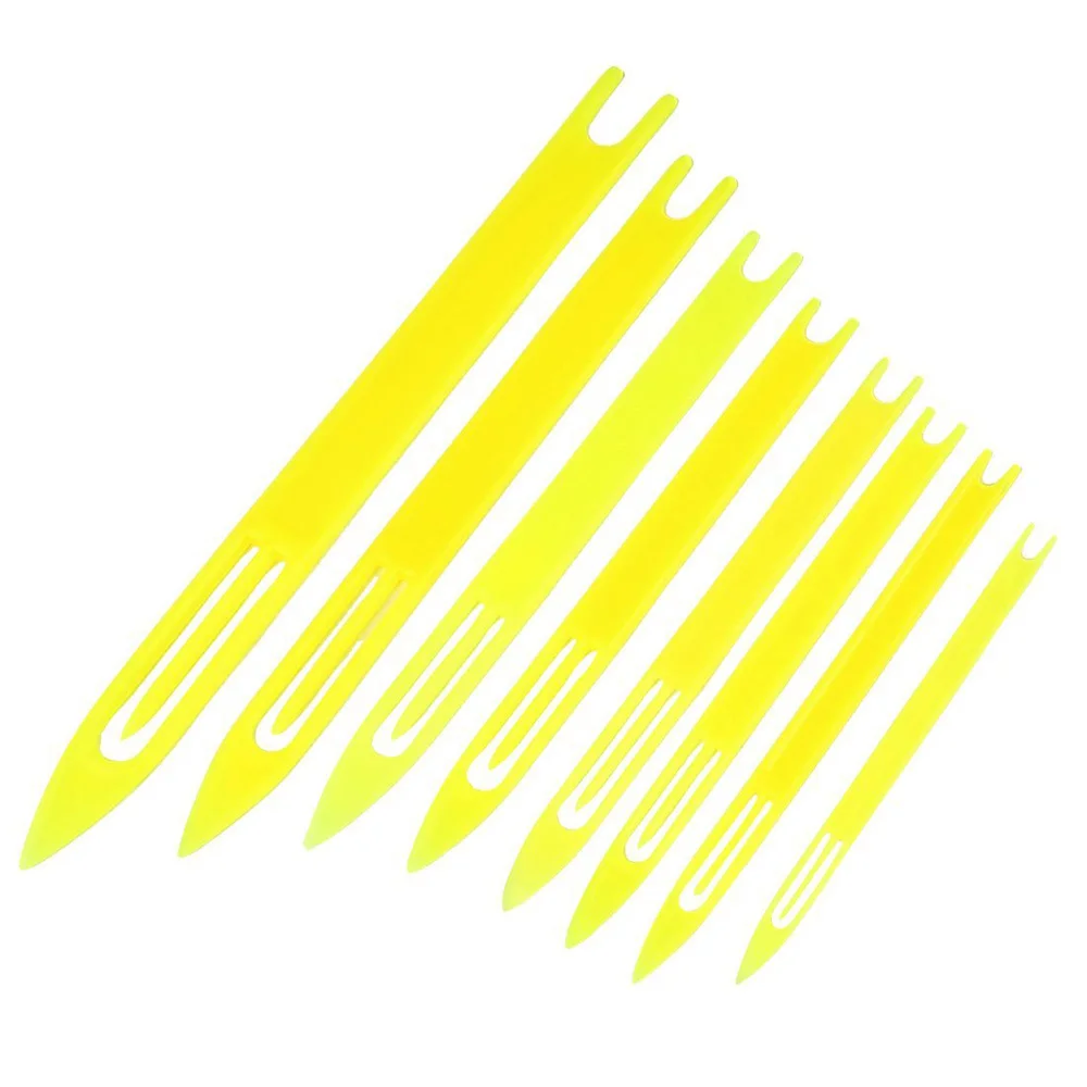 

Best 8 Pcs Yellow Plastic Fishing Line Repair Netting Needle Shuttles