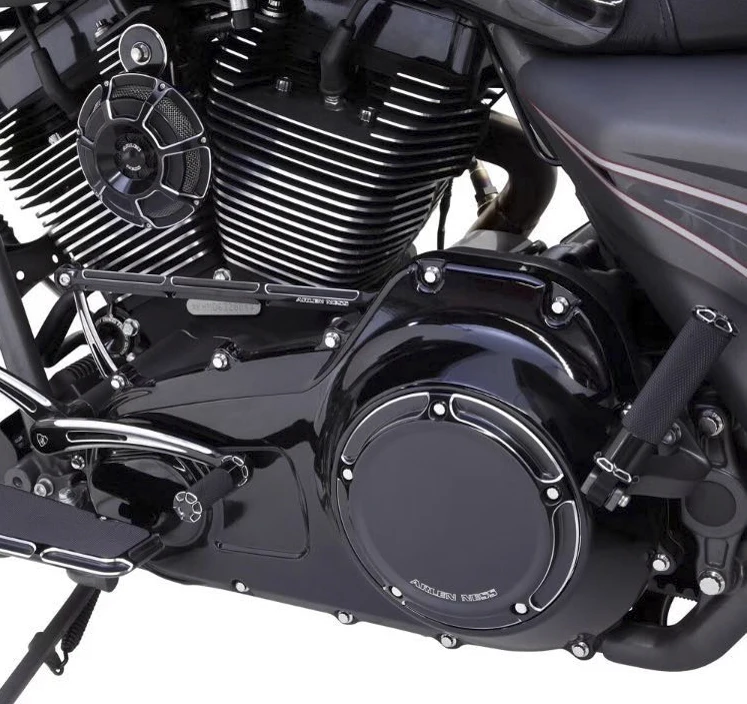 Motorcycle black Beveled Derby Timing Timer Cover For Harley Road King