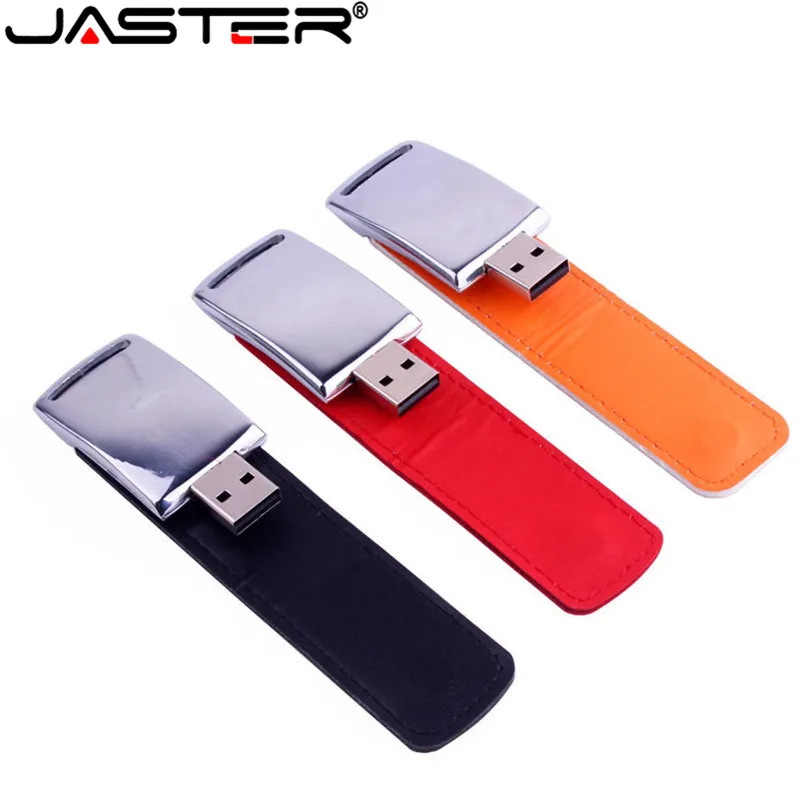 JASTER Подарочный кожаный металлический флеш-накопитель 4GB 8GB 16GB 32GB 64GB Udisk USB 2,0 usb флеш-накопитель карта памяти