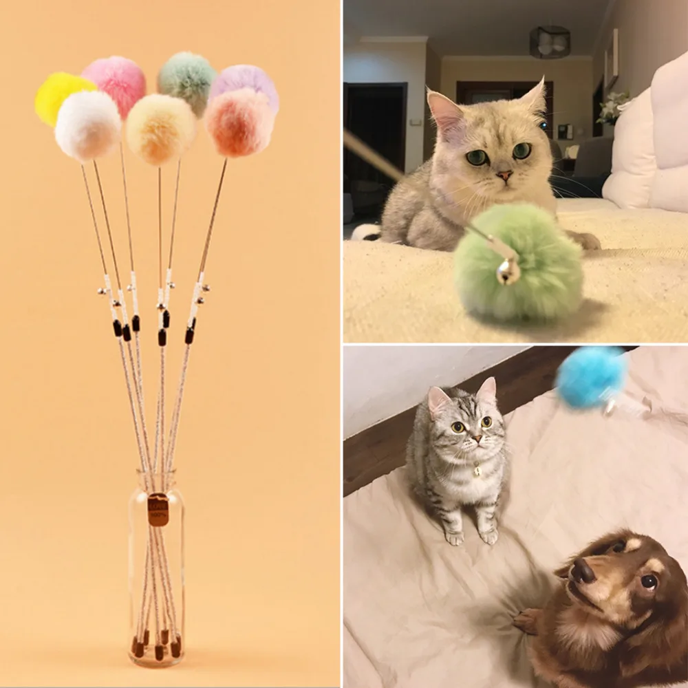 Cats toys Color rabbit mouse Tease sticks,durable, avoid cat depression,suitable for any breed