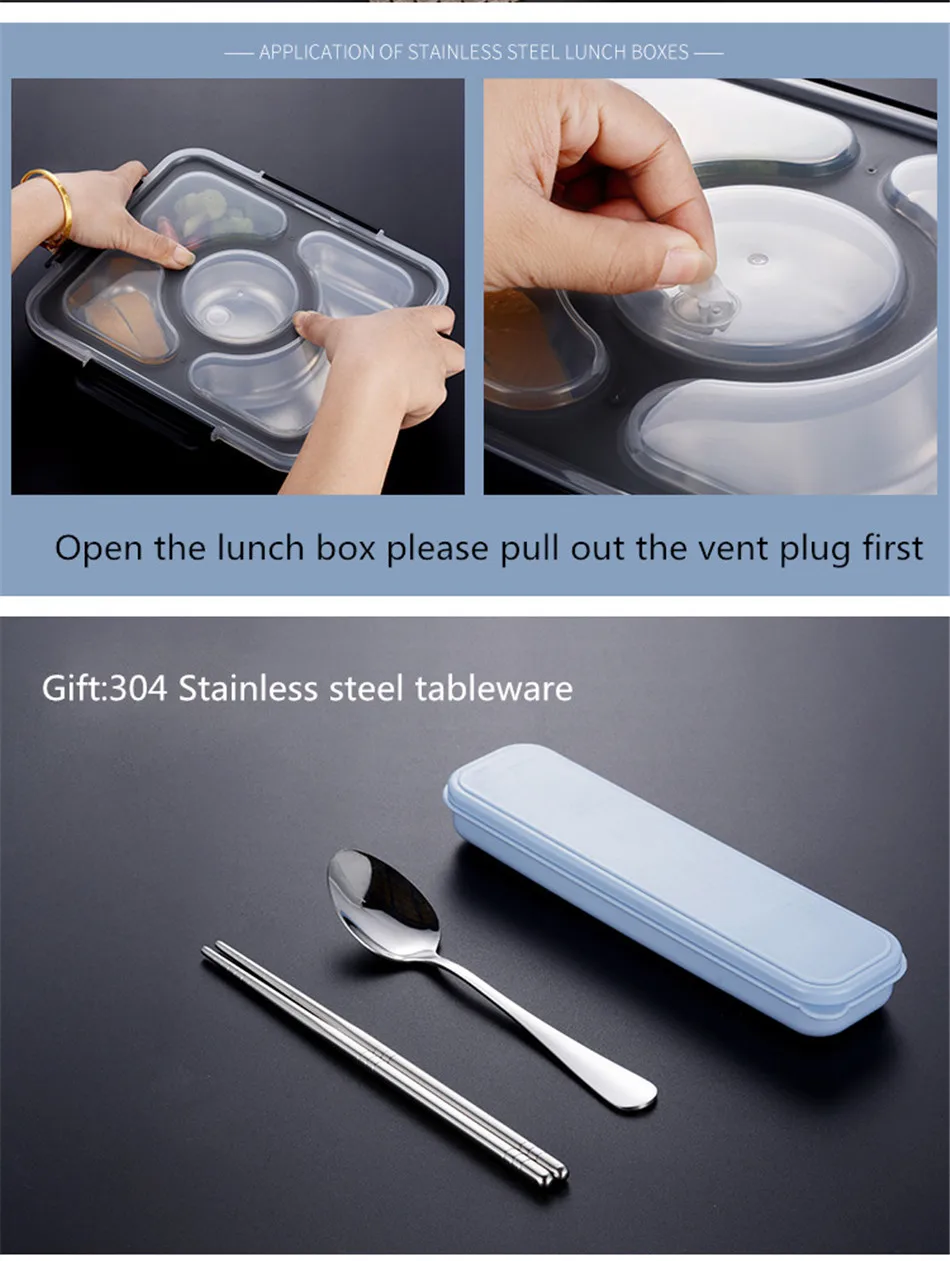 ONEUP Lunch Box Separate Compartments Leakproof Food Is Not MixedThermal Bento Box with