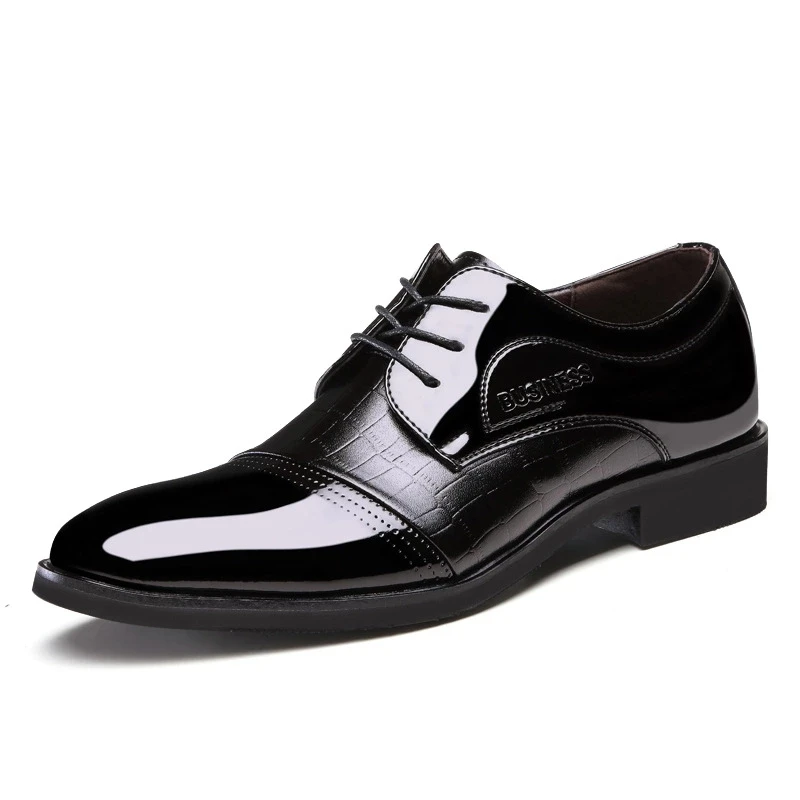 En Bout Msn Luxe black Hommes Social Mâle Cuir Crocodile Pointu De Mariage 2019 Britannique Brown Pour Chaussures Oxfords Habillées D'affaires fS7xwX7q