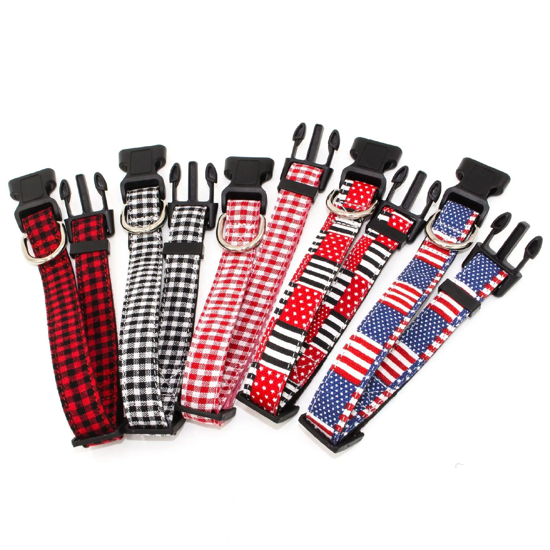 Comwarm Dog Collar Plaid microfiber Puppy Cat Pet Collars For Small Medium large Dogs Multicolor Fashion Style with Buckle | Дом и сад