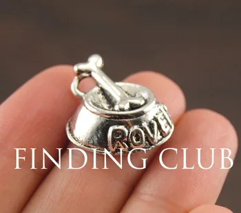 

20pcs Antique Silver Dog bowl and bone Charm DIY Metal Bracelet Necklace Jewelry Findings A1106