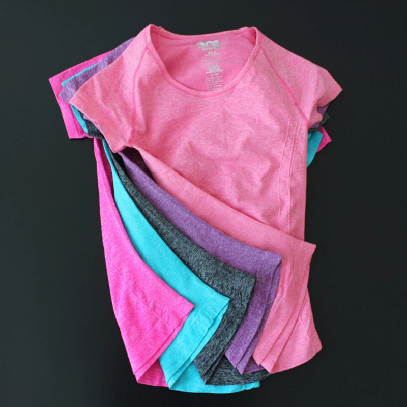 

Outdoor sports letter short-sleeved T-shirt female running fitness round neck quick-drying short sleeve