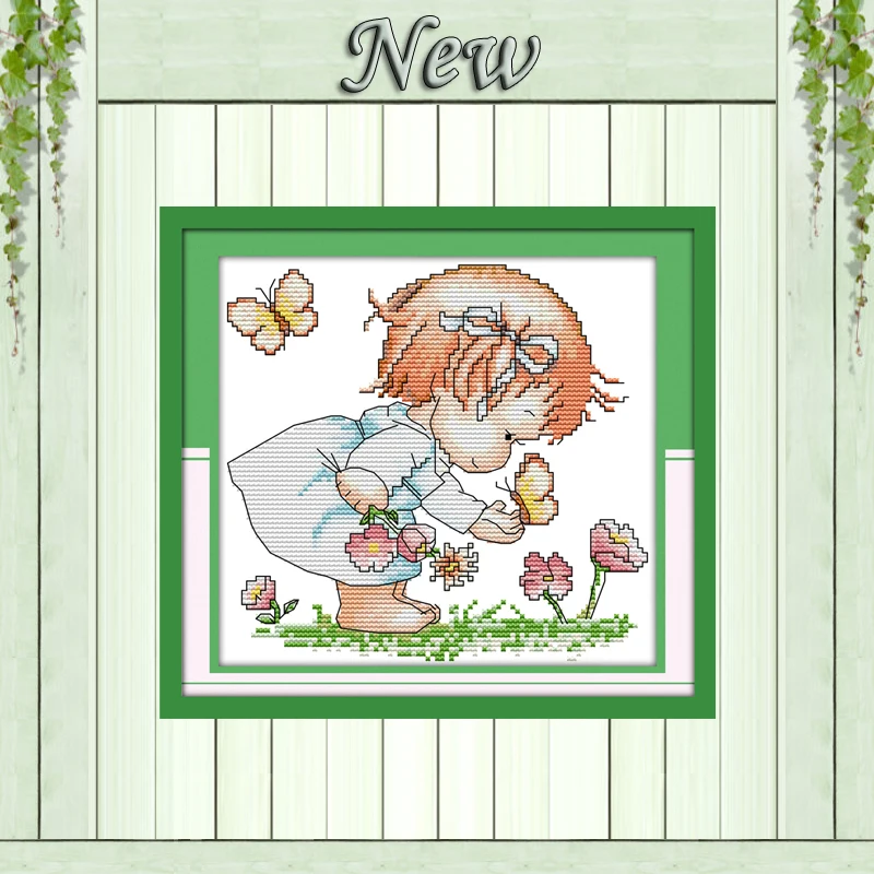Картины I love butterfly home decor рассчитаны на холст DMC 14CT 11CT китайские наборы для вышивки