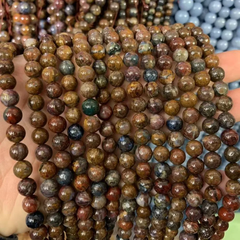 Каменные бусины Pietersite из натуральных драгоценных камней DIY свободные для
