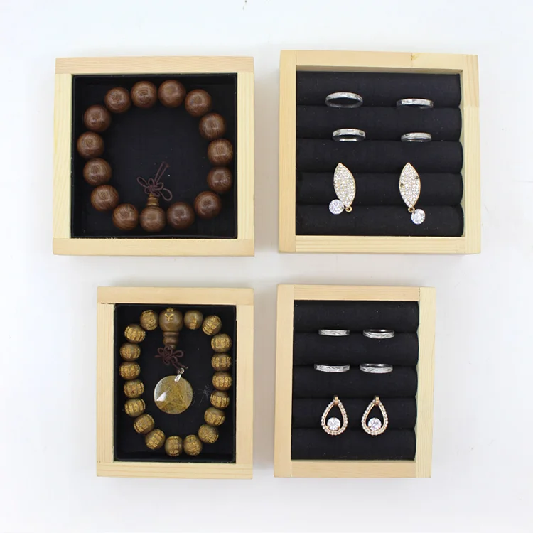 Деревянных мини-шармов для ювелирных изделий, коробка для хранения, кольцо для ушей, серьги, браслет, цепь, жемчужные ювелирные изделия, органайзер, коробка