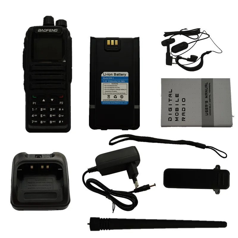 Baofeng DM-1701 Walkie-talkie 2 двухслотовые двухчастотные двухсторонние беспроводные DMR Ham Любительское радио цифровой мобильный радиоприемопередатчик