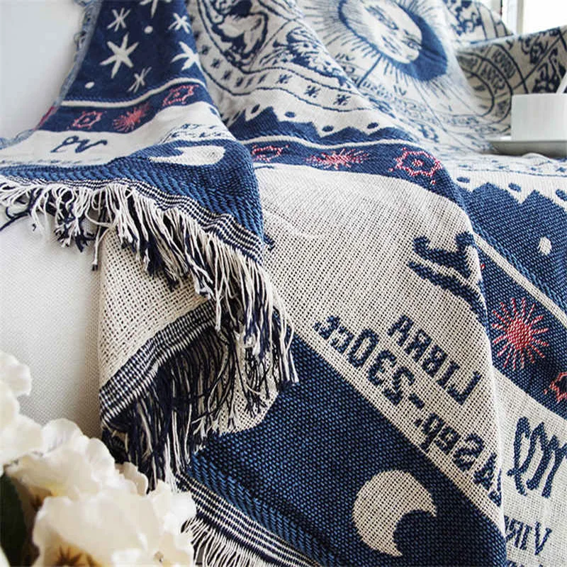 Винтажное одеяло в экзотическом стиле, подарочное декоративное одеяло для дивана/кровати, дорожный плед, нескользящее стеганое одеяло с кисточками