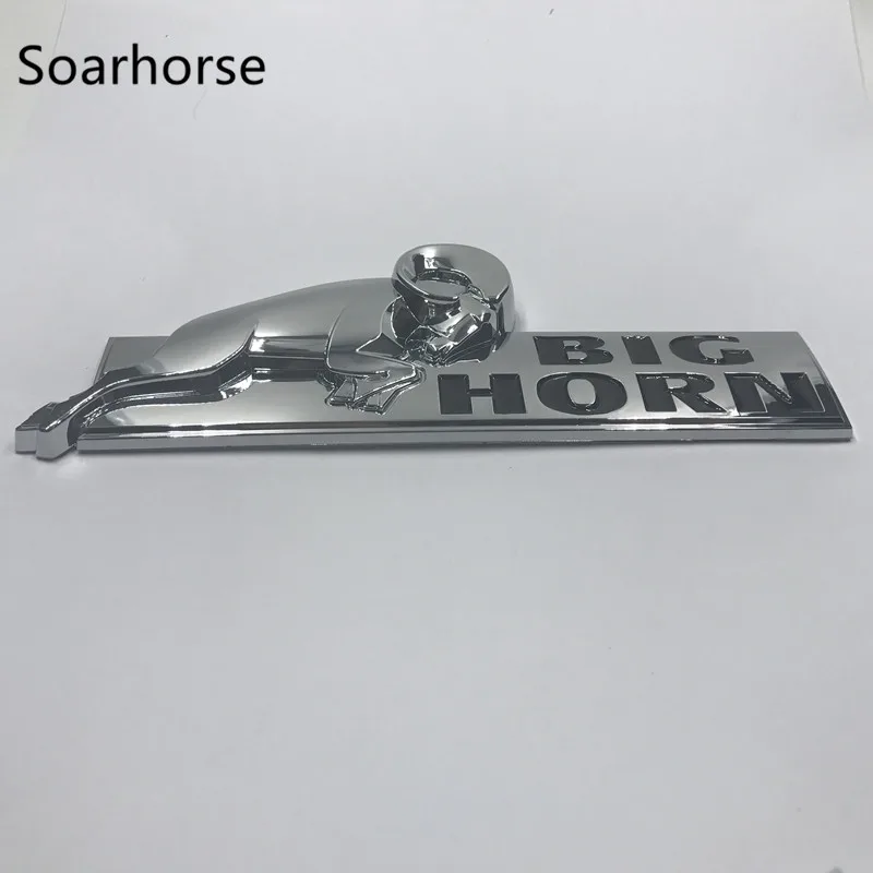 Soarhorse автомобиль-Стайлинг для 08-15 Dodge Ram 1500 2500 3500 4X4 BIGHORN большой рог эмблема наклейка с именной табличкой - Название цвета: black big horn