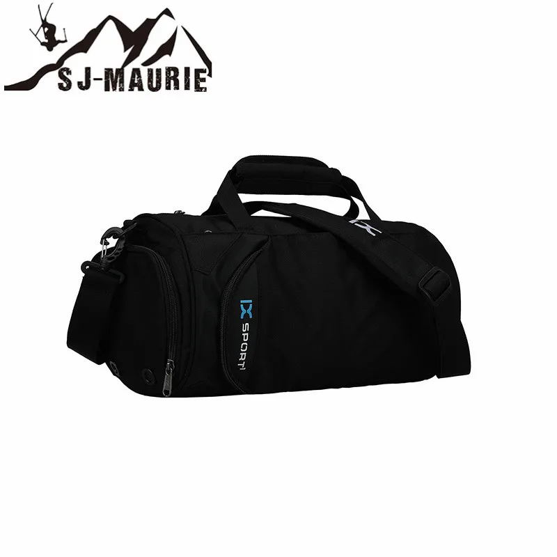 SJ-Maurie спортивная мужская сумка для спортзала, сумка для тренировок, водонепроницаемая баскетбольная сумка для фитнеса, уличные спортивные сумки для путешествий с обувью для хранения - Цвет: Черный цвет
