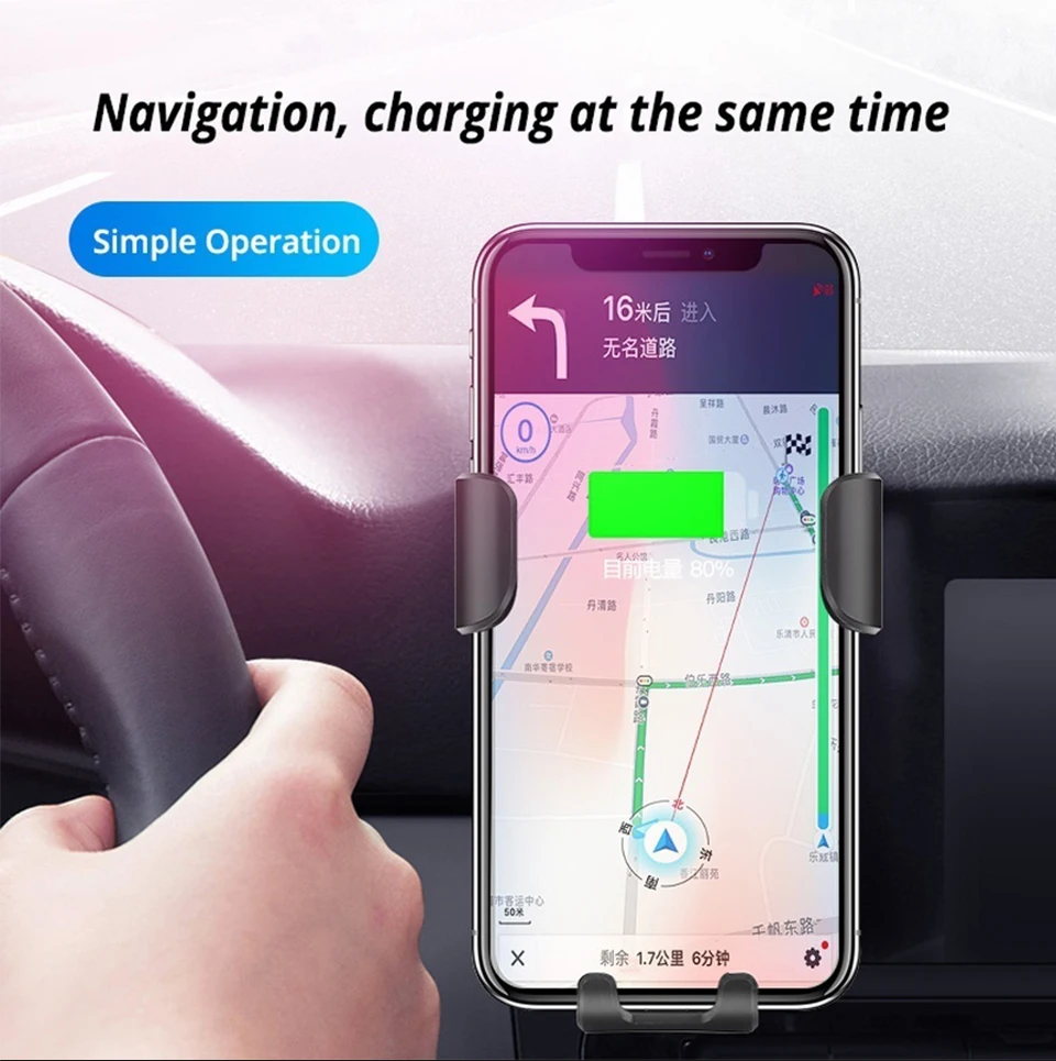 Беспроводное зарядное устройство, держатель для телефона, автомобильные аксессуары, подвесное крепление для телефона HUAWEI Iphone samsung