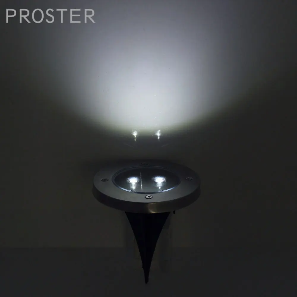 

4Pcs Solar Powered Solar Light Outdoor Stainless Steel LED Garden Bright white Light Lawn Path Yard Fence Buried Inground Lamp