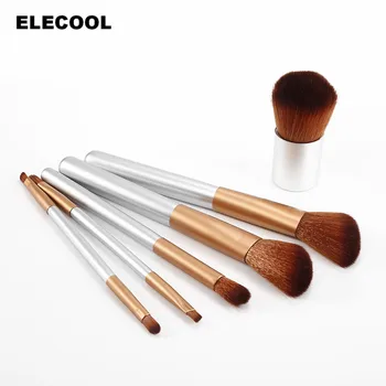 

ELECOOL 6PCS Makeup Brushes Set Tools Make-up Toiletry Kit makeup brush double-headed Rose Gold Cosmetic Tools