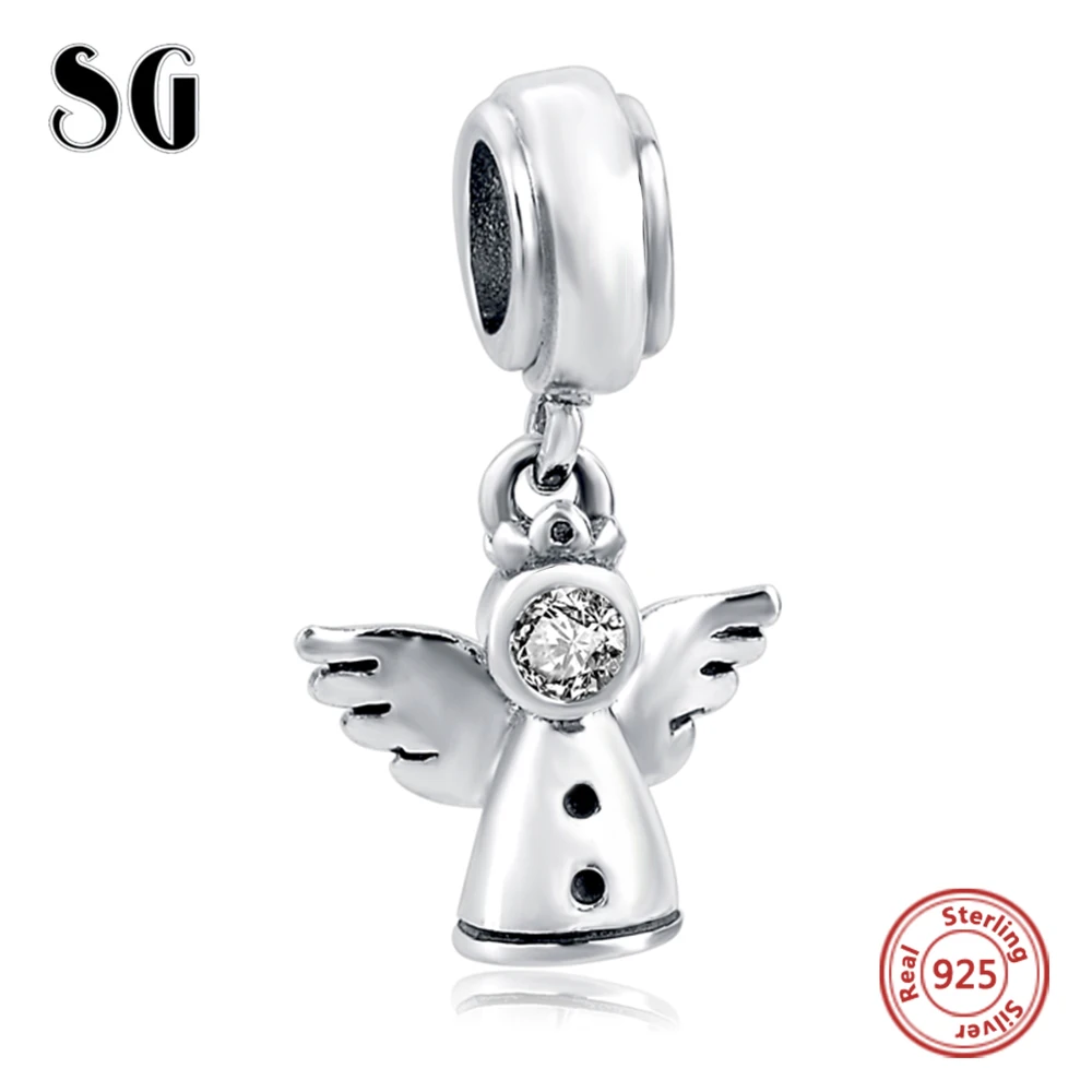 

Silver Galaxy Sunny Doll Angel Pendant Beads For Women Fit European Bracelet Charms Silver 925 Original Fashion DIY Jewelry