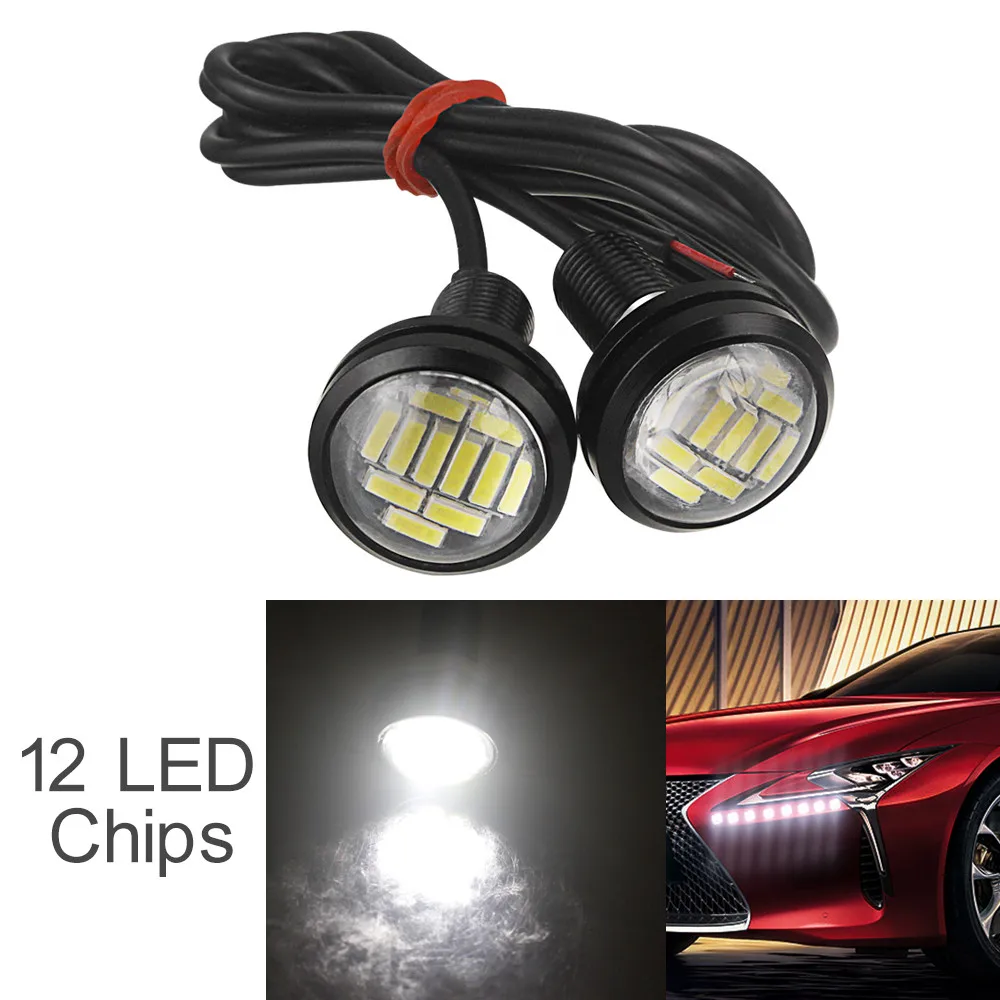 2 stücke Wasserdichte 12V 15W 22mm 12 LED Eagle Eye Auto Nebel Lampe Auto Drl unterstützungs Parkplatz Signal Licht 2 stücke Wasserdichte 12V 15W 22mm 12 LED Eagle Eye Auto Nebel Lampe Auto Drl unterstützungs Parkplatz Signal Licht