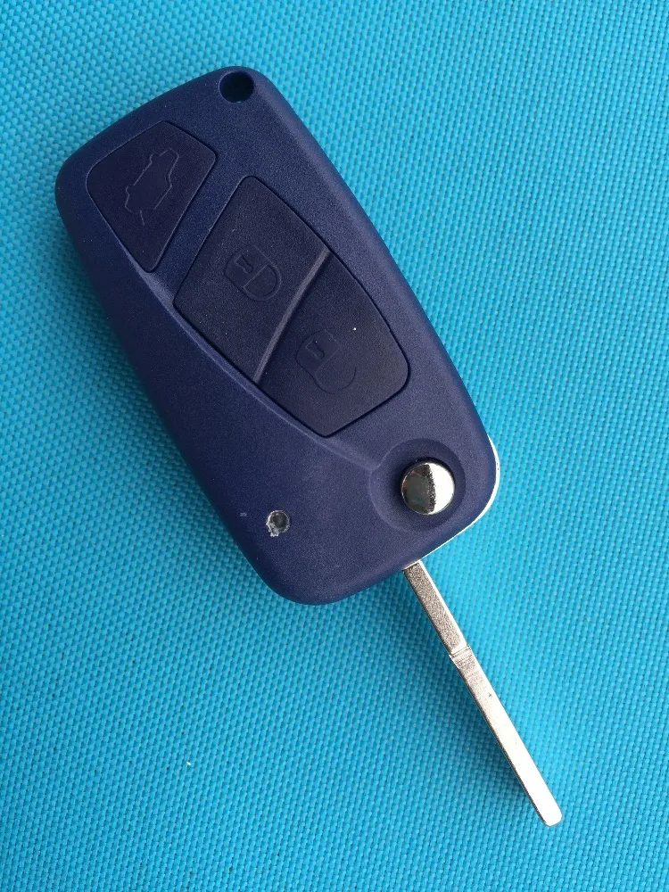 

ZABEUDEIR For Fiat PANDA DUCATO PUNTO STILO etc 3 Button Remote flip key FOB shell + blade uncut