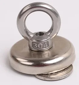 

1pcs 20kg Pulling Mounting D36mm strongest powerful neodymium Magnetic Pot with ring fishing gear, deap sea salvage equipments