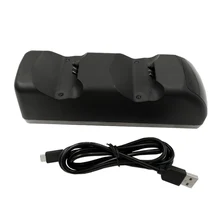 Беспроводной игра подставка для двух контроллеров для Зарядное устройство Стенд со светодиодной лампой терминал Интерфейс док-станция для зарядки для PS4/PS4 тонкий/PS4 Pro