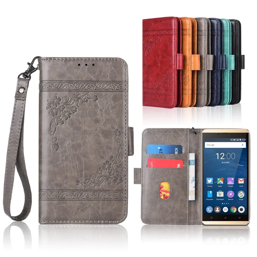 

Newest Wallet case for Highscreen Bay Flip case with Strap,100% special PU leather embossing flower book cover case